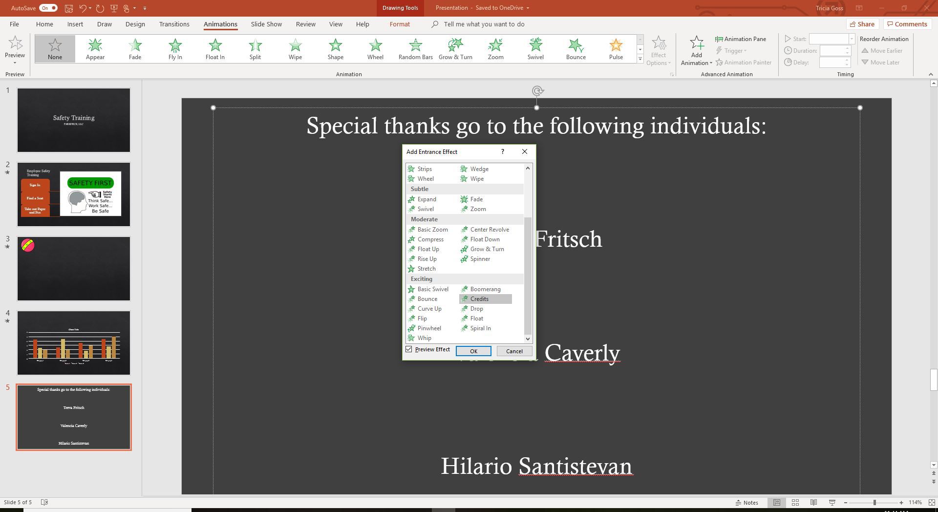 powerpoint for mac text box animation